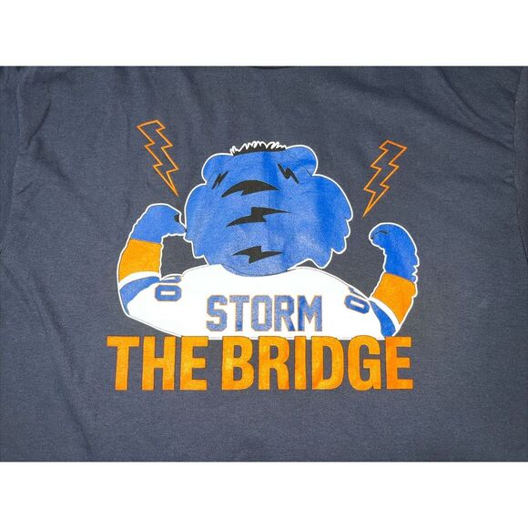 Bridgeport Sound Tigers Hockey STORM THE BRIDGE Size XL Shirt Vintage Delta Tag - Picture 2 of 7